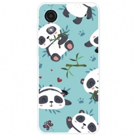 Hoesje voor Samsung Galaxy A03 Core Stapel Panda's