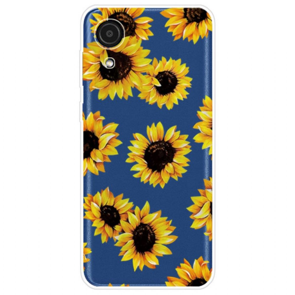 Hoesje voor Samsung Galaxy A03 Core Zonnebloemen