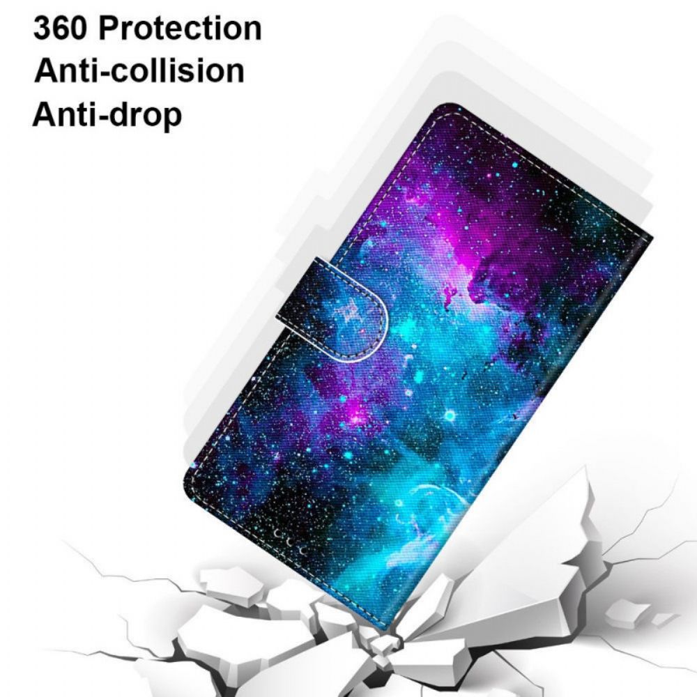 Leren Hoesje voor Samsung Galaxy A03 Core Kosmische Hemel