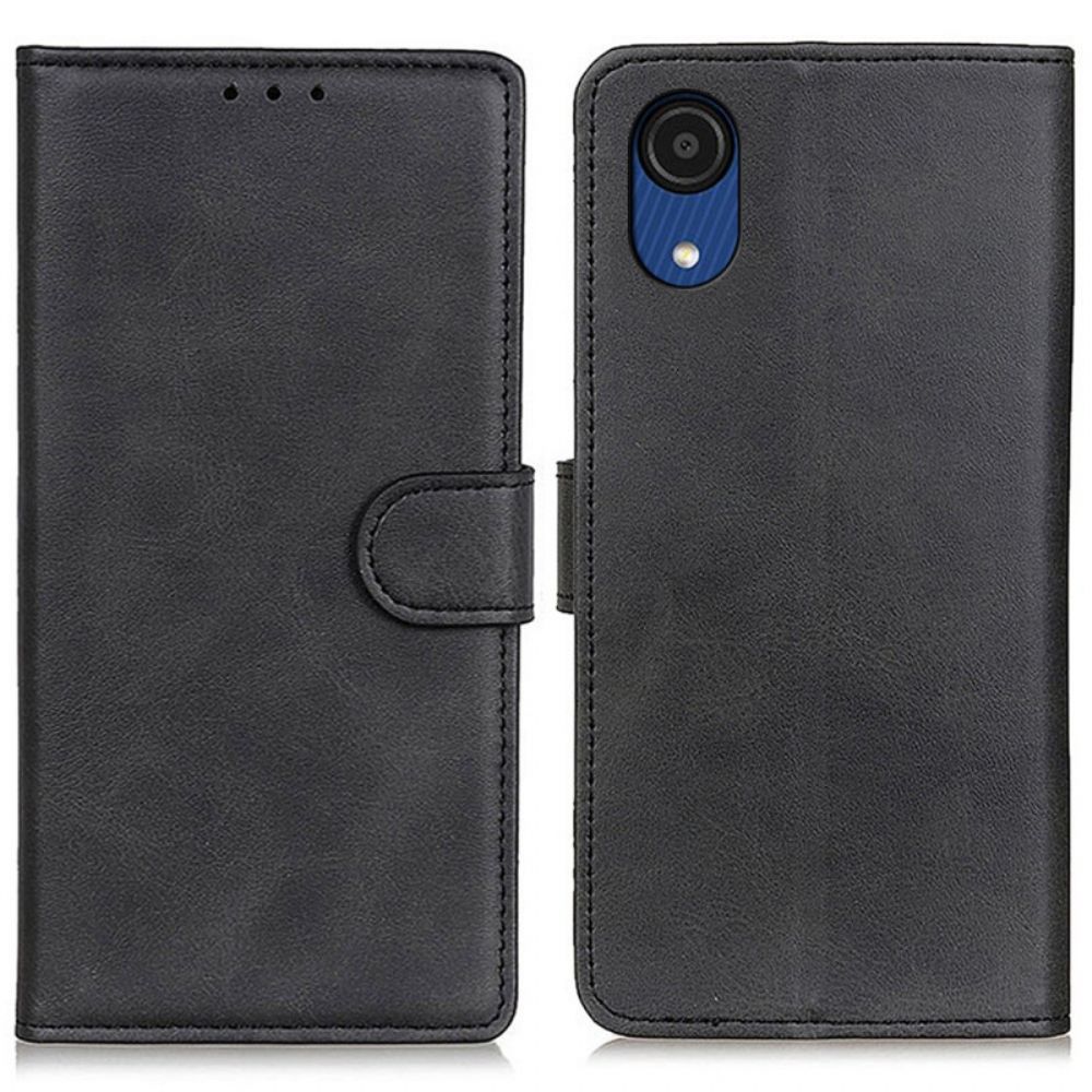 Leren Hoesje voor Samsung Galaxy A03 Core Mat Leereffect