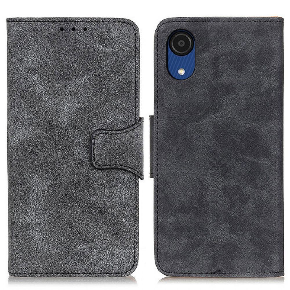 Leren Hoesje voor Samsung Galaxy A03 Core Vintage Splitleer