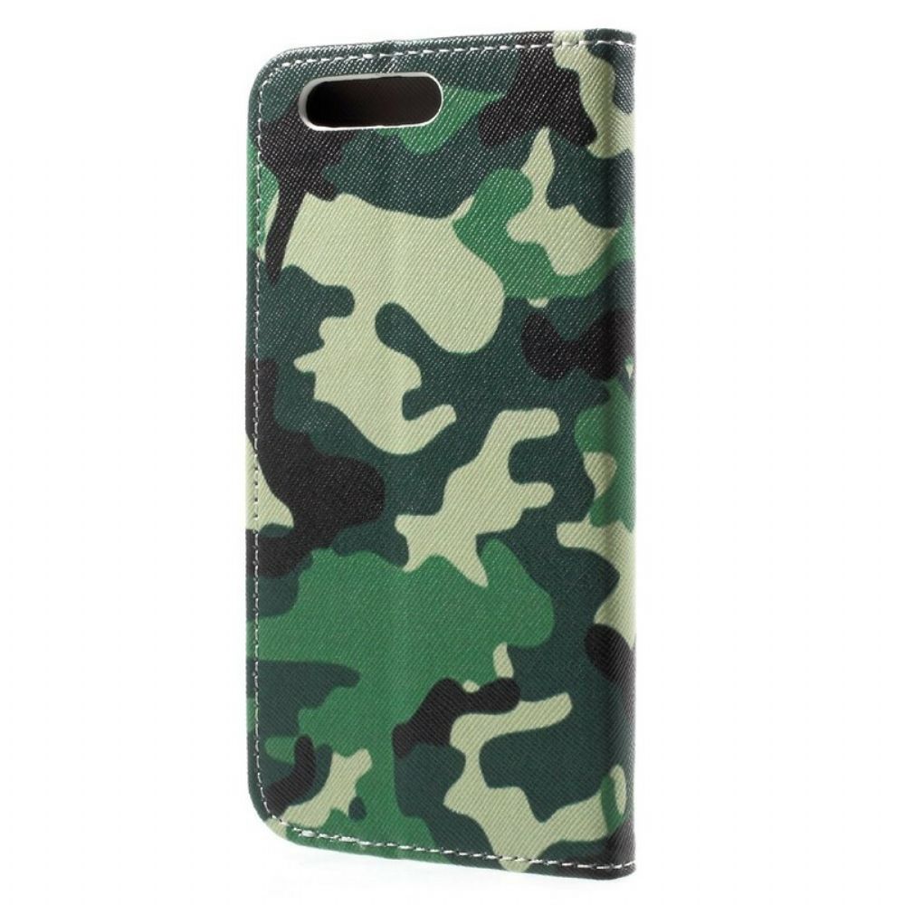 Leren Hoesje voor Honor 9 Militaire Camouflage