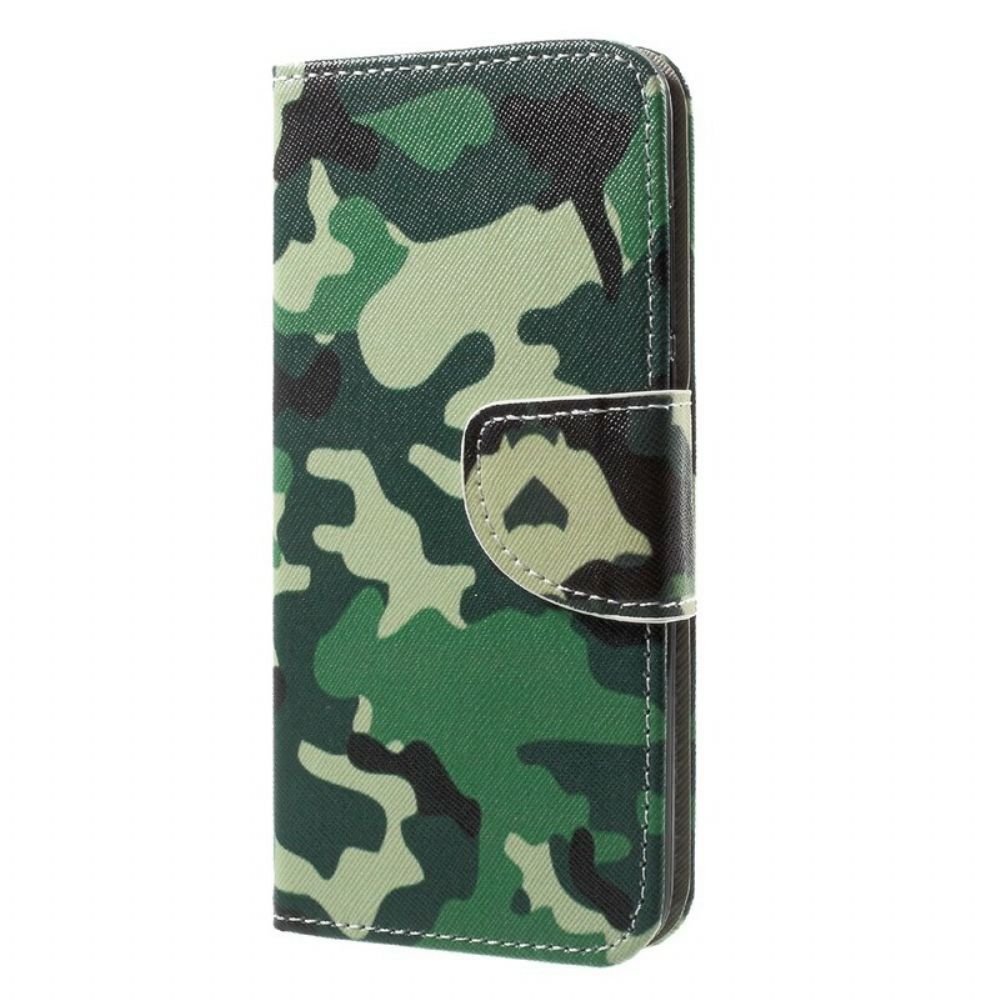 Leren Hoesje voor Honor 9 Militaire Camouflage