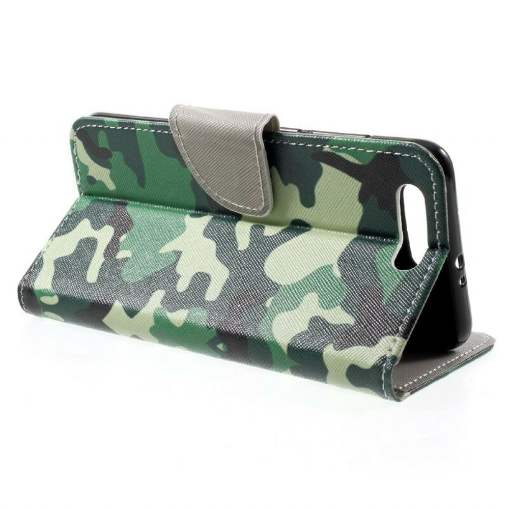 Leren Hoesje voor Honor 9 Militaire Camouflage