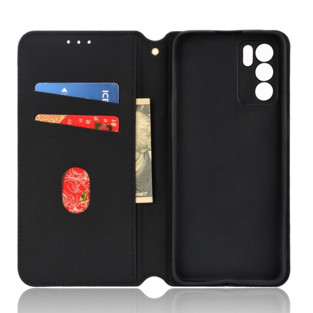 Bescherming Hoesje voor Oppo Reno 6 5G Folio-hoesje 3d Diamanten Leereffect