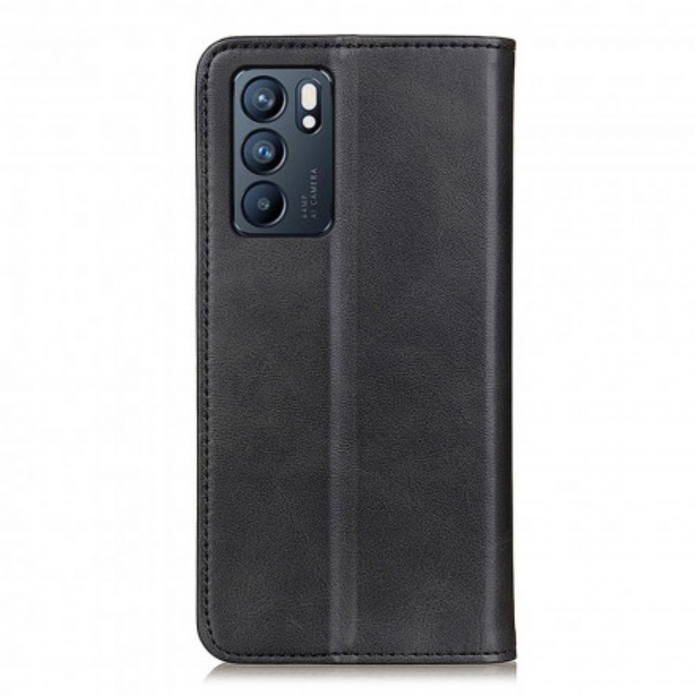 Bescherming Hoesje voor Oppo Reno 6 5G Folio-hoesje Elegantie Splitleer