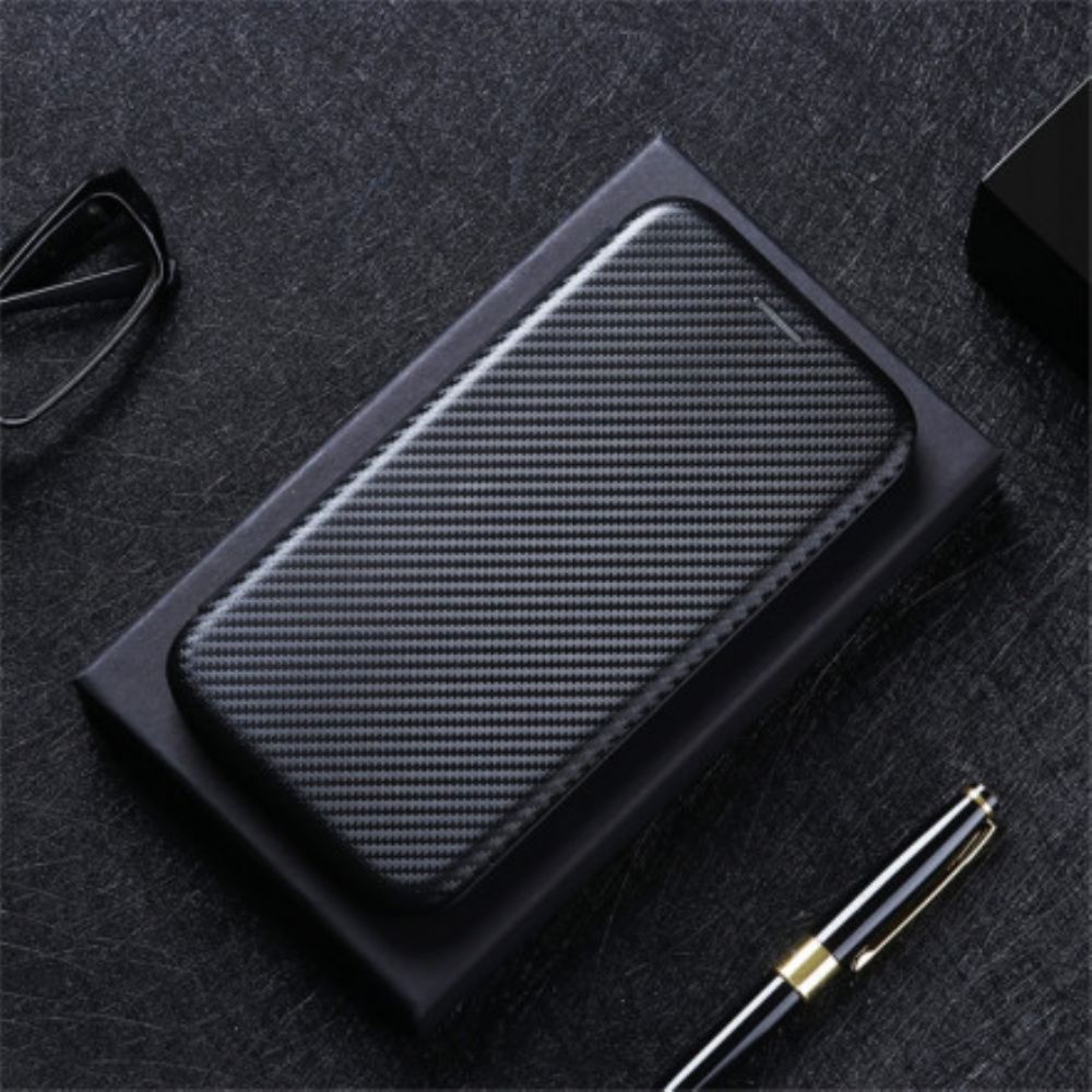 Bescherming Hoesje voor Oppo Reno 6 5G Folio-hoesje Gekleurde Carbon Silicone