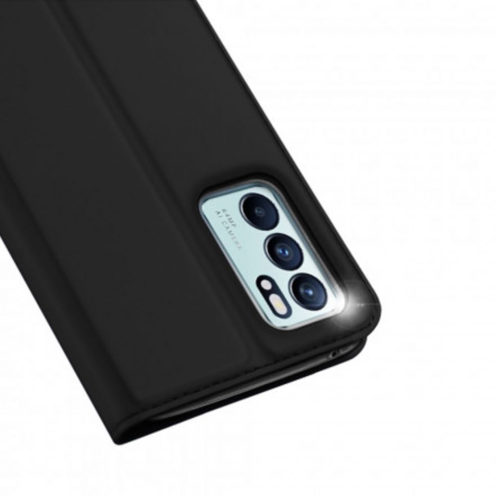 Bescherming Hoesje voor Oppo Reno 6 5G Folio-hoesje Magnetische Dux Ducis