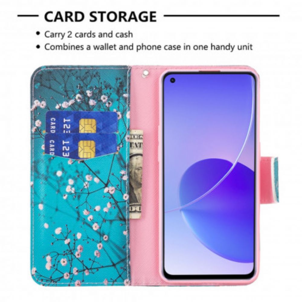 Flip Case voor Oppo Reno 6 5G Bloeiende Takken