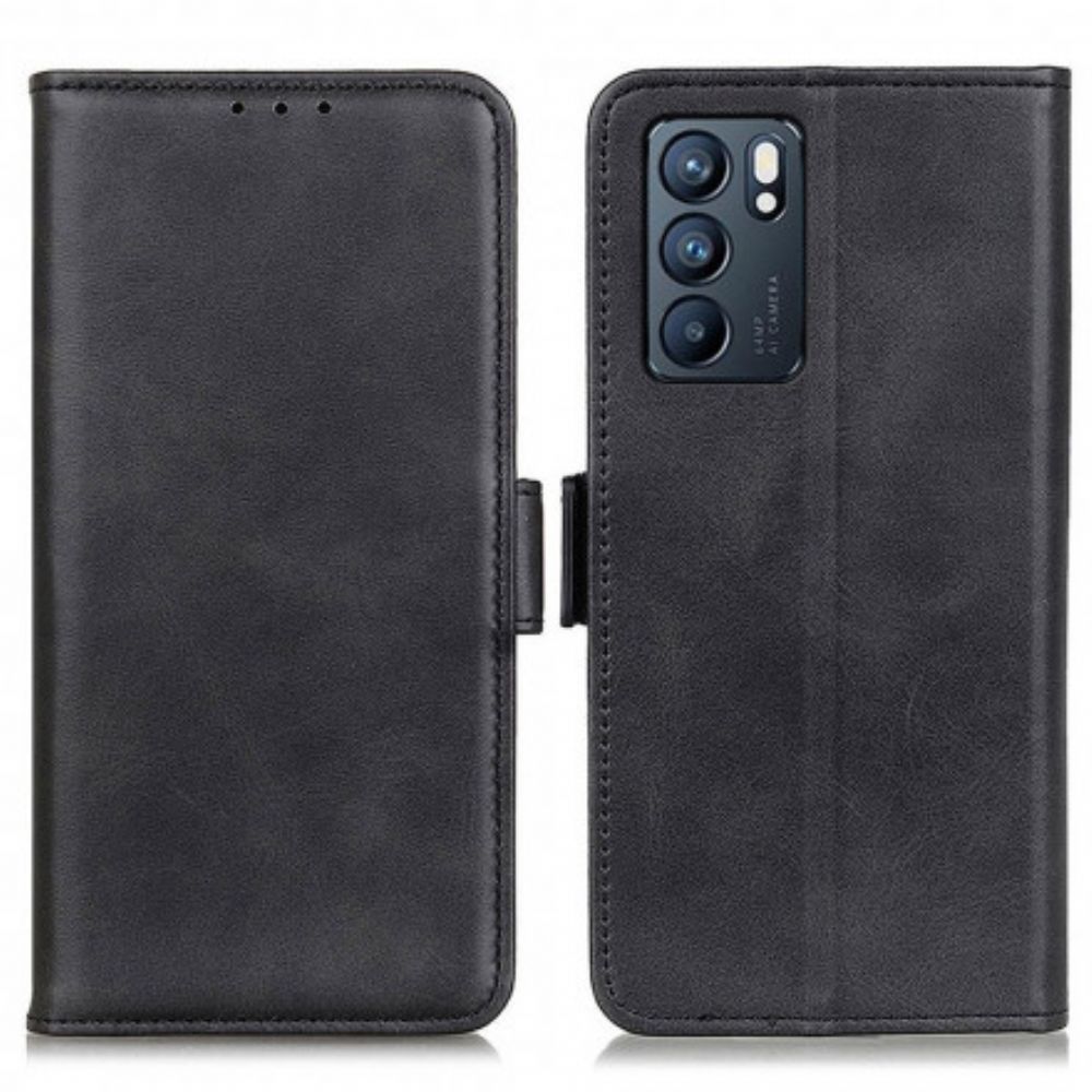 Flip Case voor Oppo Reno 6 5G Folio-hoesje Dubbele Klep