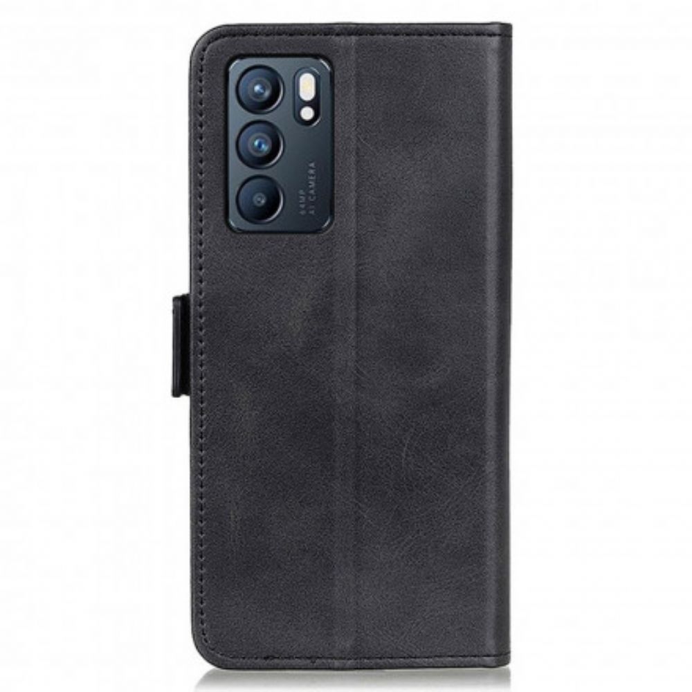 Flip Case voor Oppo Reno 6 5G Folio-hoesje Dubbele Klep