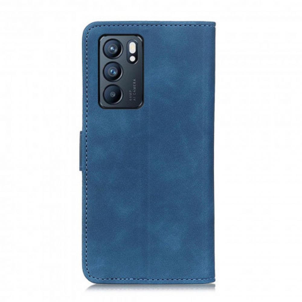 Flip Case voor Oppo Reno 6 5G Vintage Leereffect Khazneh