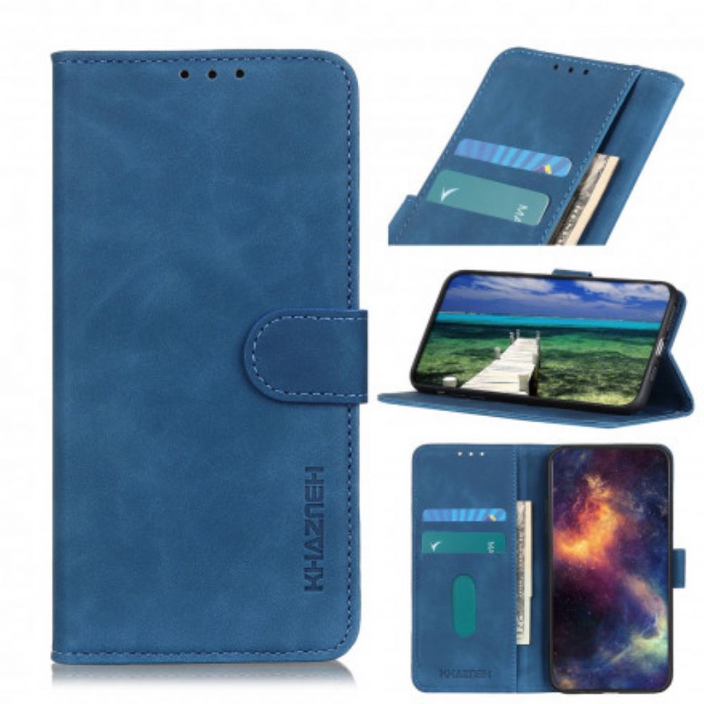 Flip Case voor Oppo Reno 6 5G Vintage Leereffect Khazneh