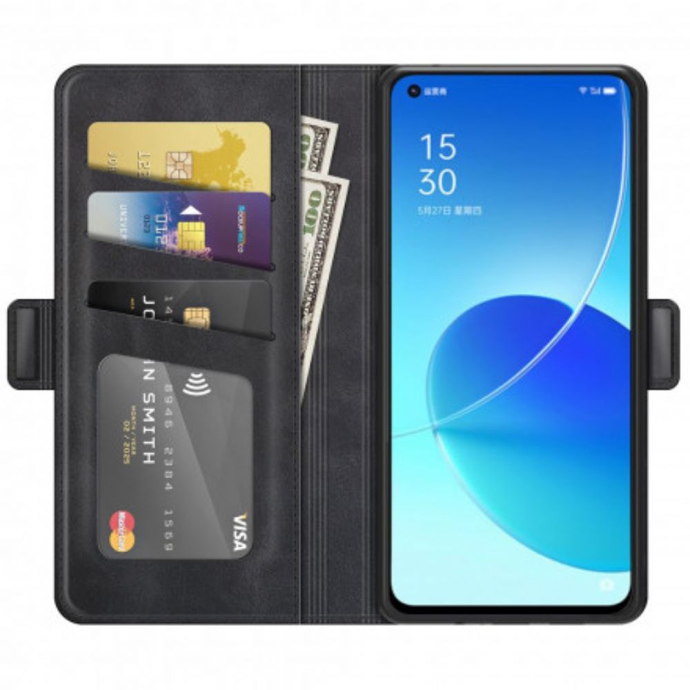 Folio-hoesje voor Oppo Reno 6 5G Dubbel Slot