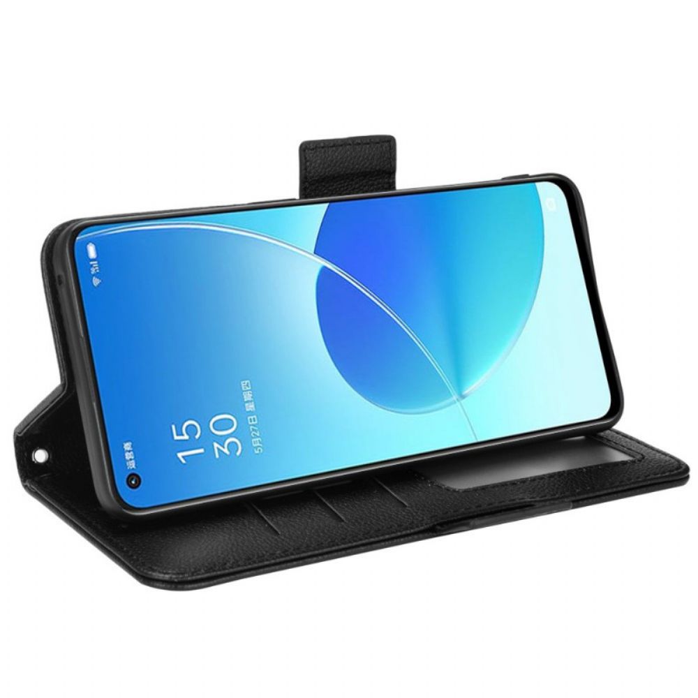 Folio-hoesje voor Oppo Reno 6 5G Flip Case Dubbele Nieuwe Kleuren Flap