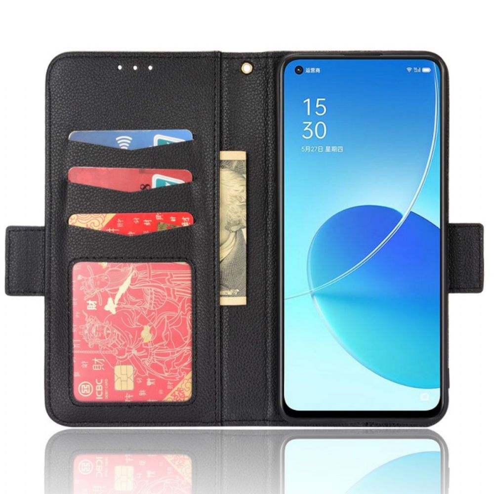 Folio-hoesje voor Oppo Reno 6 5G Flip Case Dubbele Nieuwe Kleuren Flap