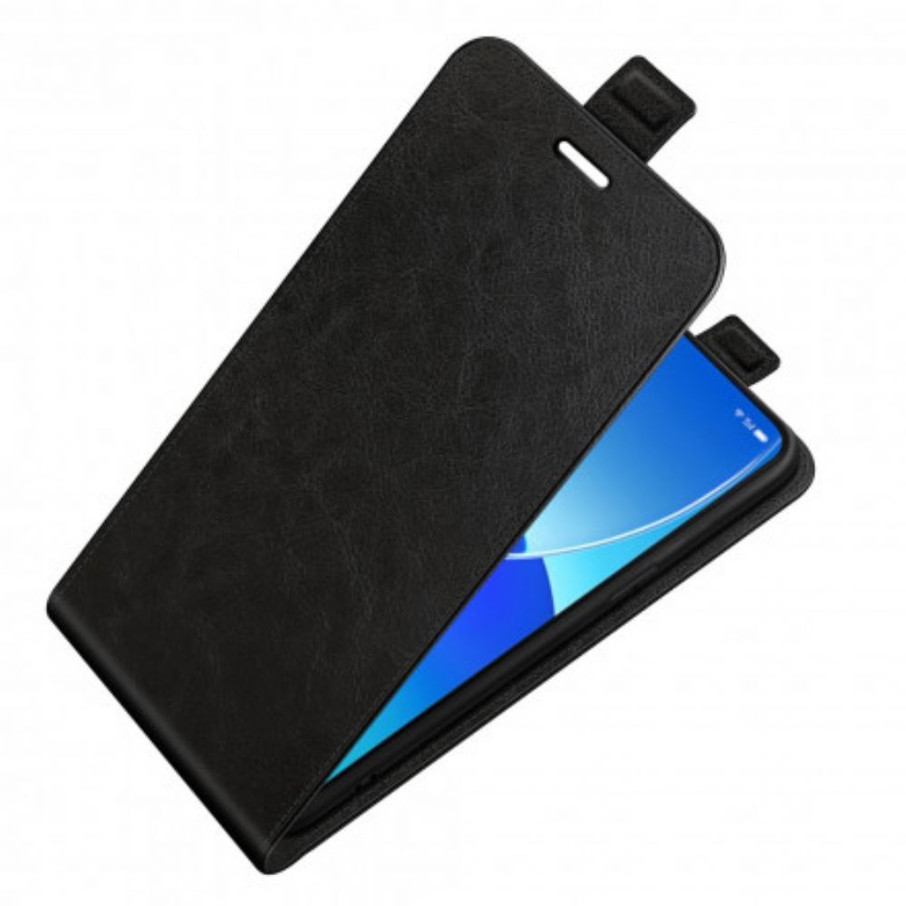 Folio-hoesje voor Oppo Reno 6 5G Flip Case Leren Effect Verticale Klep