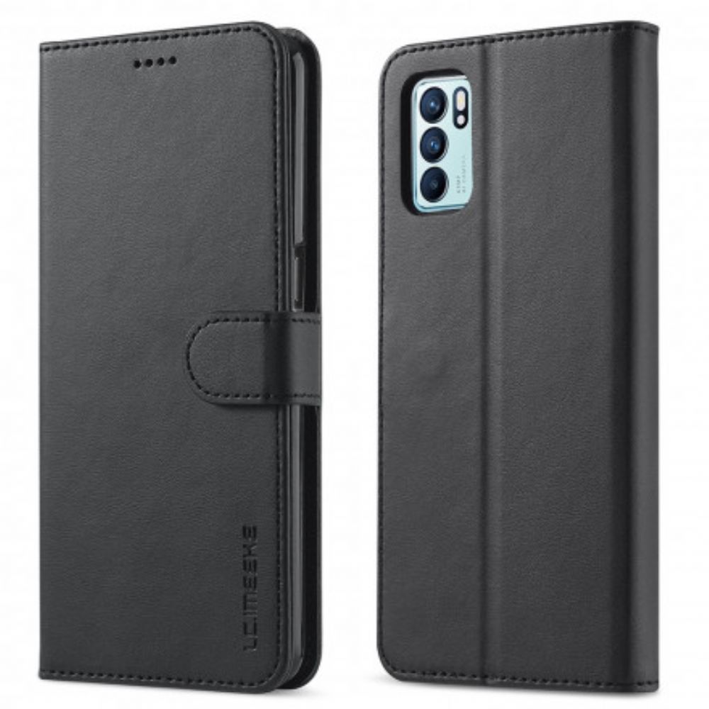 Folio-hoesje voor Oppo Reno 6 5G Lc.imeeke Leereffect