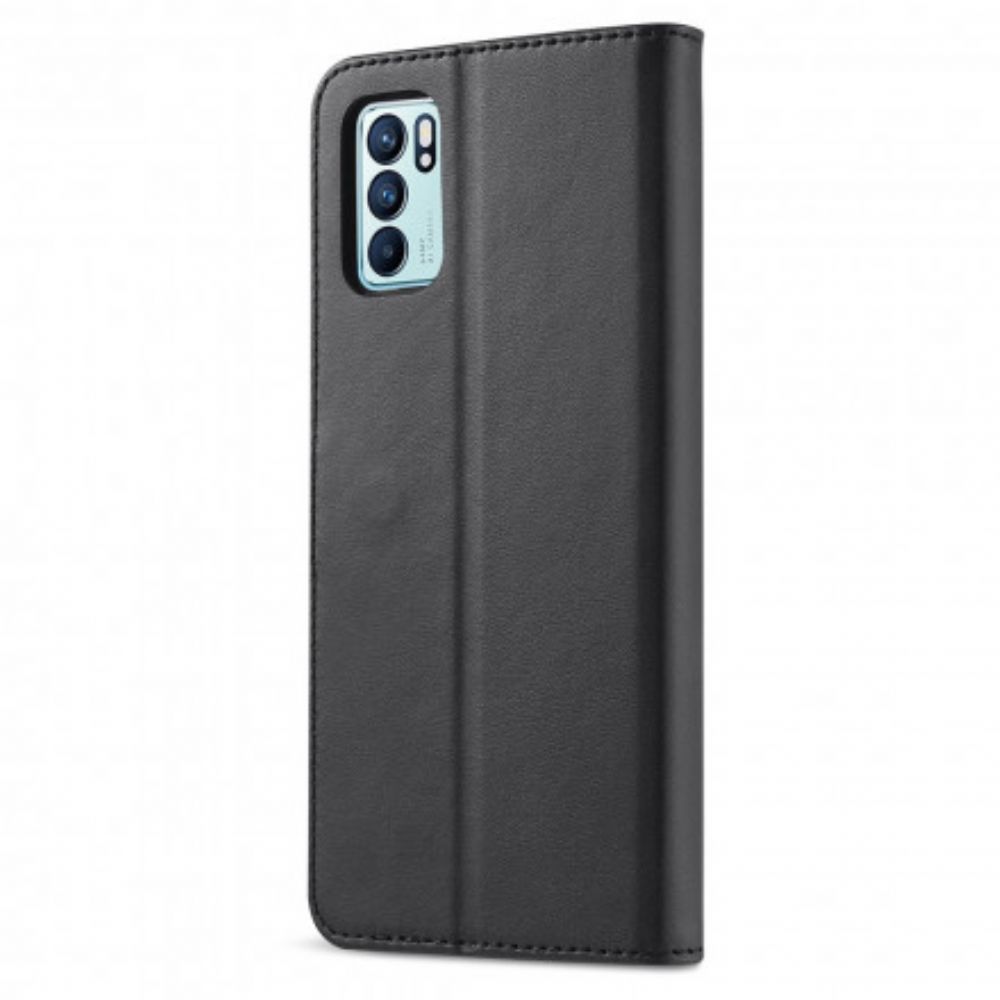 Folio-hoesje voor Oppo Reno 6 5G Lc.imeeke Leereffect