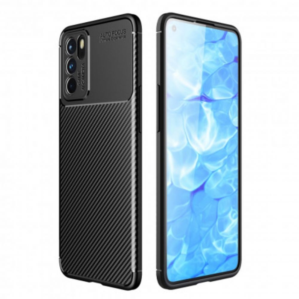 Hoesje voor Oppo Reno 6 5G Koolstofvezelslang