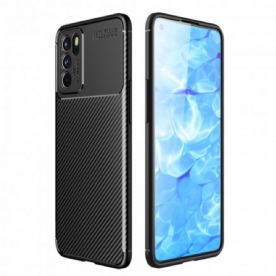 Hoesje voor Oppo Reno 6 5G Koolstofvezelslang