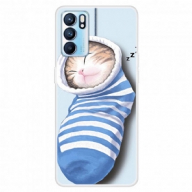 Hoesje voor Oppo Reno 6 5G Slapende Kitten