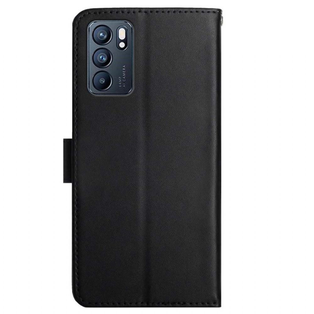 Leren Hoesje voor Oppo Reno 6 5G Echt Nappaleer