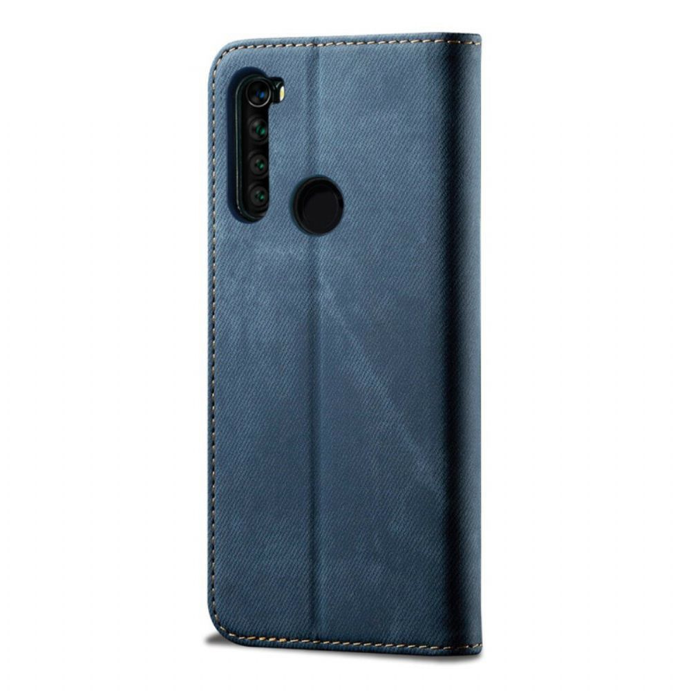 Bescherming Hoesje voor Xiaomi Redmi Note 8T Folio-hoesje Denim Stof