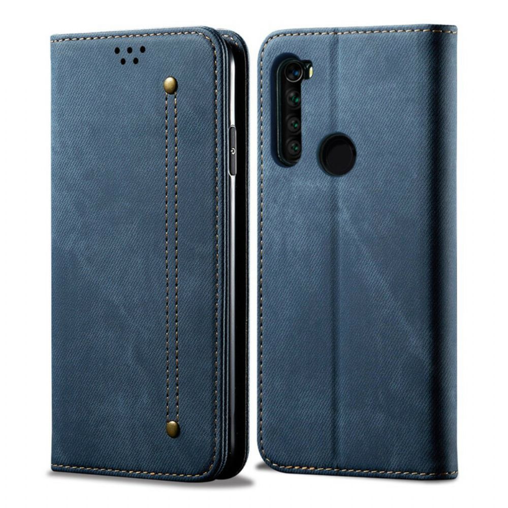 Bescherming Hoesje voor Xiaomi Redmi Note 8T Folio-hoesje Denim Stof