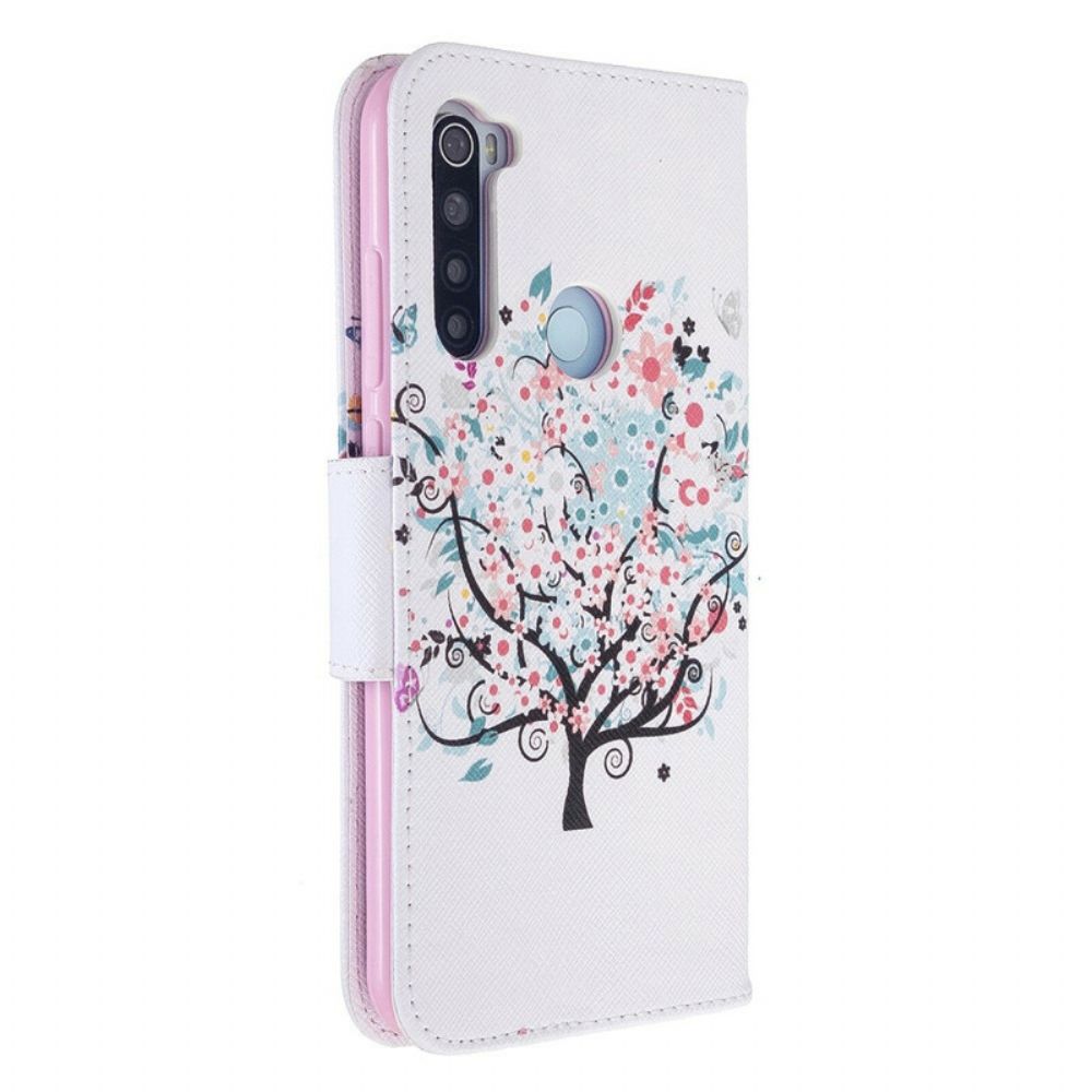 Flip Case voor Xiaomi Redmi Note 8T Bloemrijke Boom