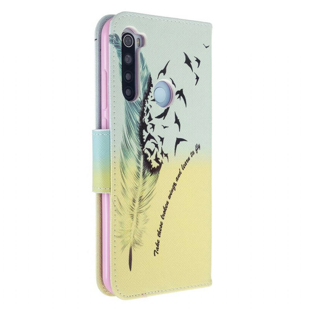 Flip Case voor Xiaomi Redmi Note 8T Leren Vliegen