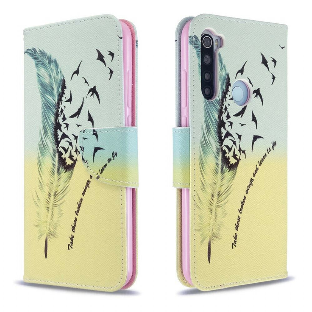 Flip Case voor Xiaomi Redmi Note 8T Leren Vliegen