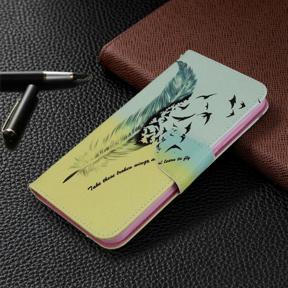 Flip Case voor Xiaomi Redmi Note 8T Leren Vliegen