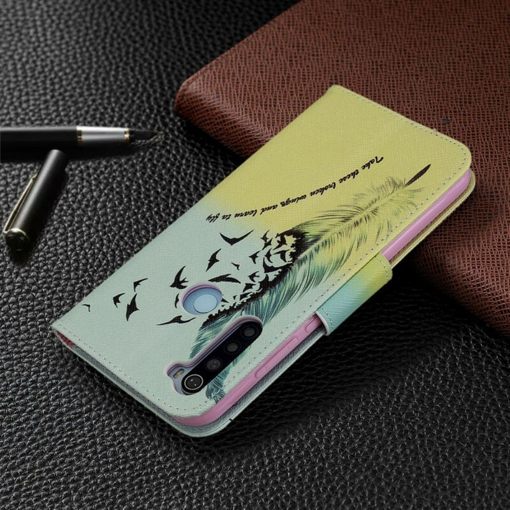 Flip Case voor Xiaomi Redmi Note 8T Leren Vliegen