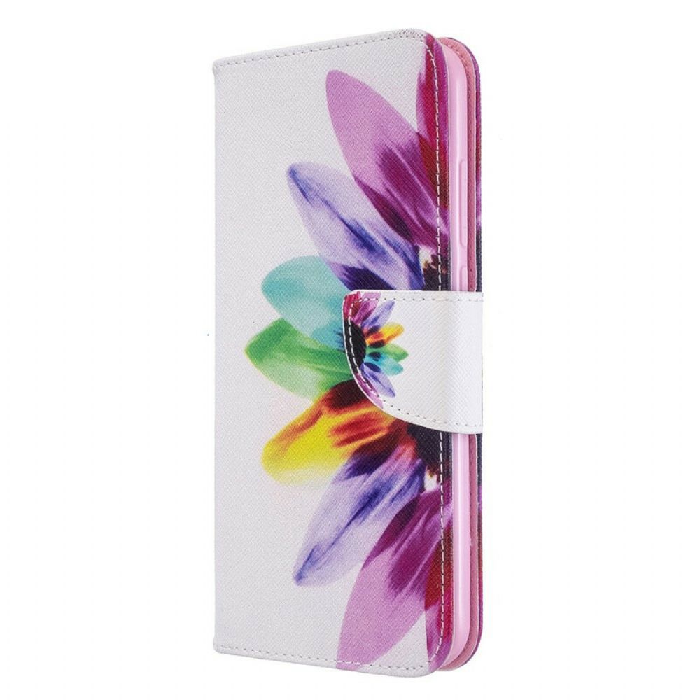 Folio-hoesje voor Xiaomi Redmi Note 8T Aquarel Bloem