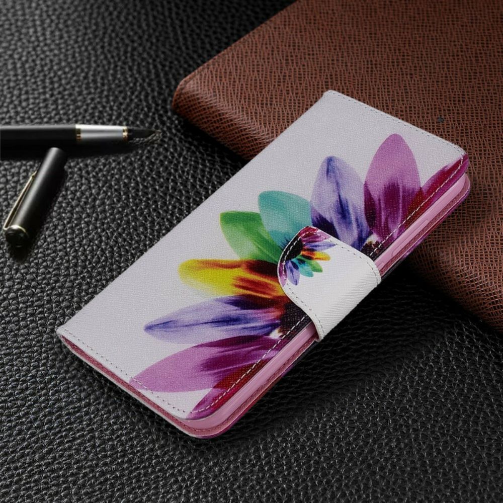 Folio-hoesje voor Xiaomi Redmi Note 8T Aquarel Bloem