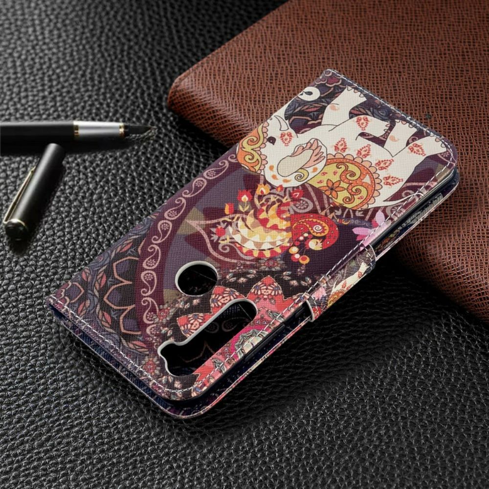 Folio-hoesje voor Xiaomi Redmi Note 8T Indiase Olifanten