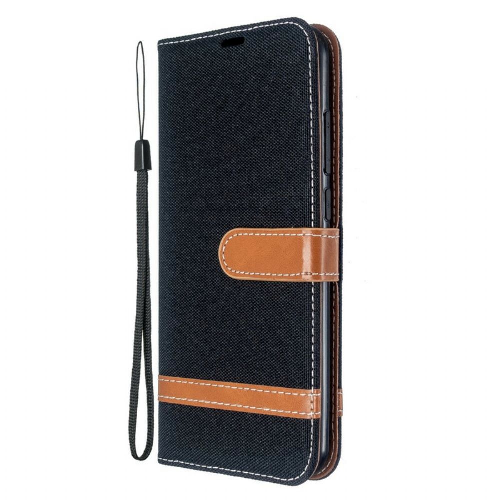 Folio-hoesje voor Xiaomi Redmi Note 8T Met Ketting Band Met Stof En Leereffect