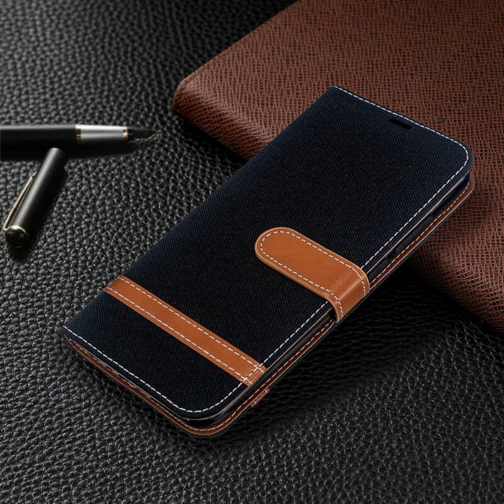 Folio-hoesje voor Xiaomi Redmi Note 8T Met Ketting Band Met Stof En Leereffect