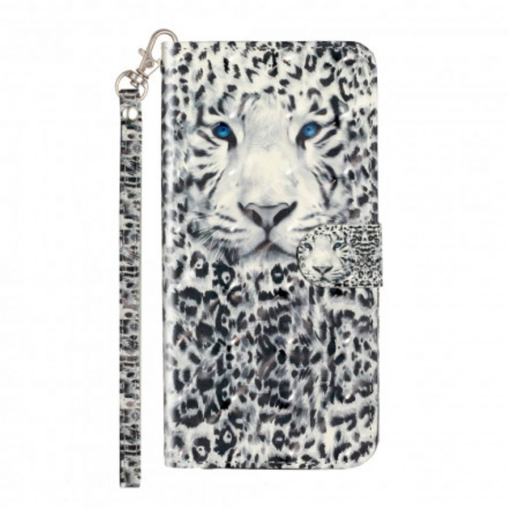 Folio-hoesje voor Xiaomi Redmi Note 8T Met Ketting Tiger Light Strap Spots