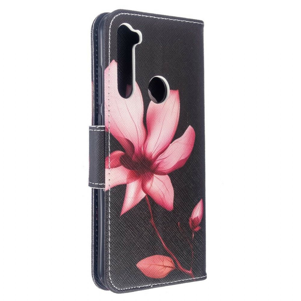 Folio-hoesje voor Xiaomi Redmi Note 8T Roze Bloem