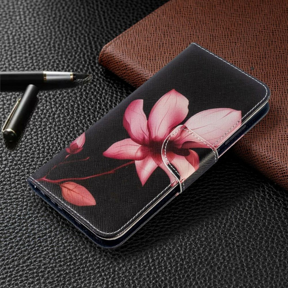 Folio-hoesje voor Xiaomi Redmi Note 8T Roze Bloem