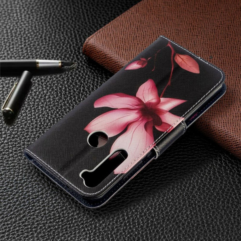 Folio-hoesje voor Xiaomi Redmi Note 8T Roze Bloem