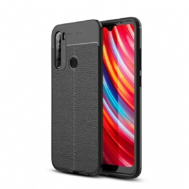 Hoesje voor Xiaomi Redmi Note 8T Dubbele Lijn Litchi Leder Effect