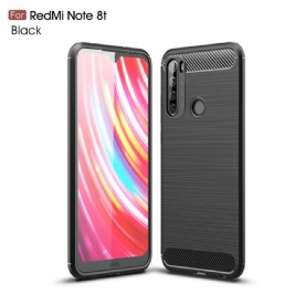 Hoesje voor Xiaomi Redmi Note 8T Geborstelde Koolstofvezel