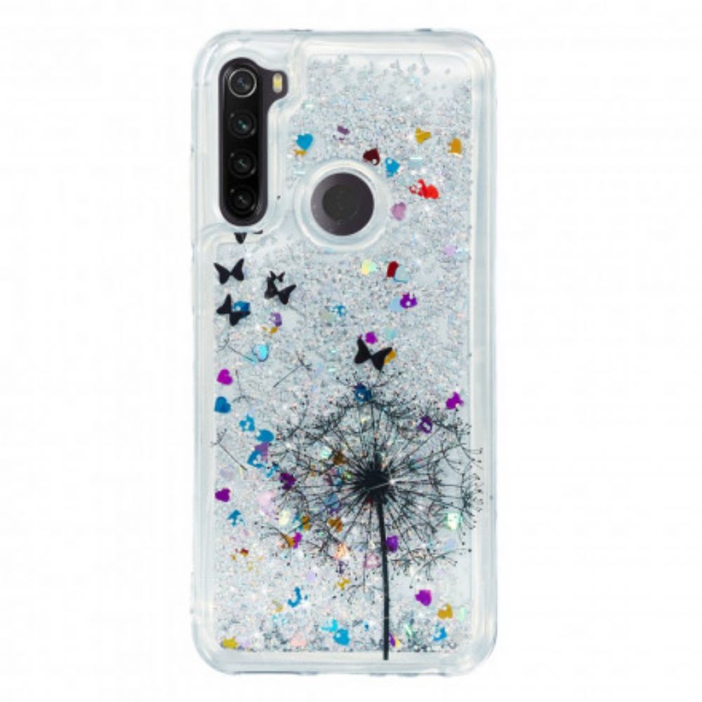 Hoesje voor Xiaomi Redmi Note 8T Glitter Paardebloemen