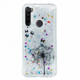 Hoesje voor Xiaomi Redmi Note 8T Glitter Paardebloemen