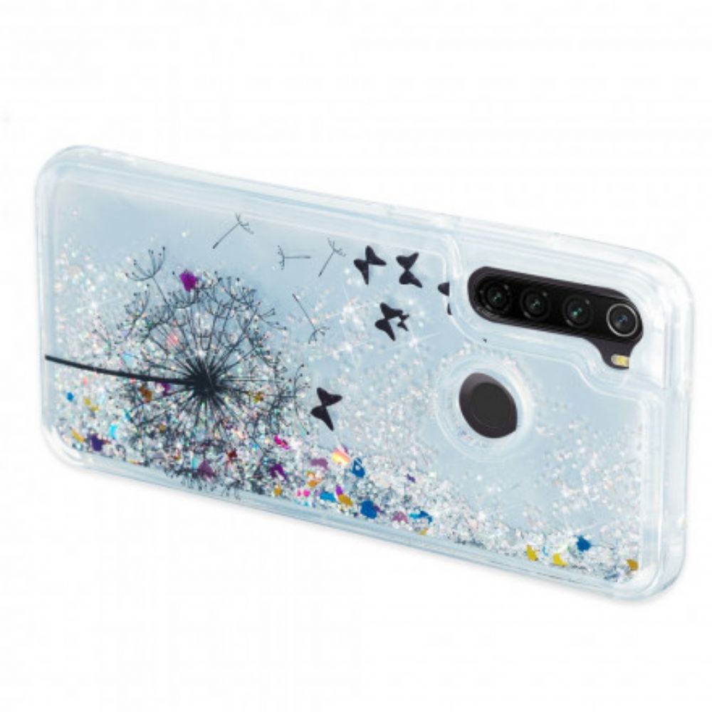 Hoesje voor Xiaomi Redmi Note 8T Glitter Paardebloemen