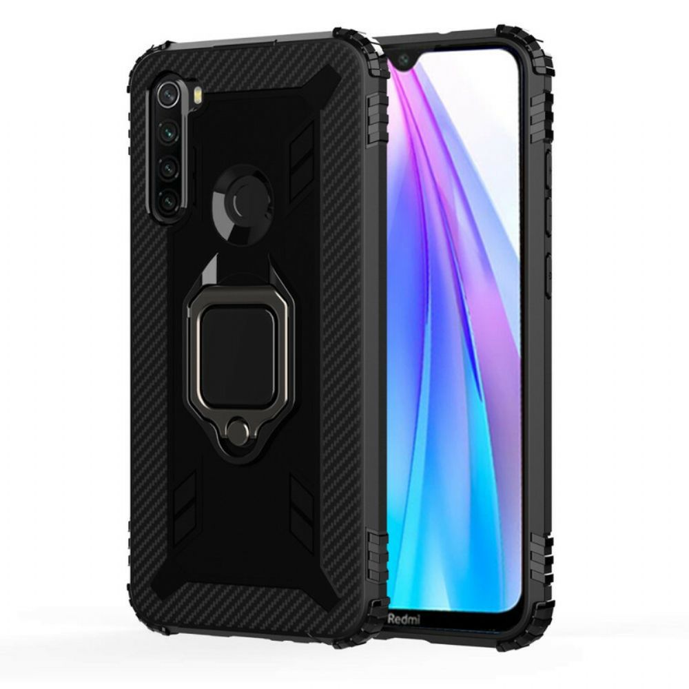 Hoesje voor Xiaomi Redmi Note 8T Ring En Koolstofvezel