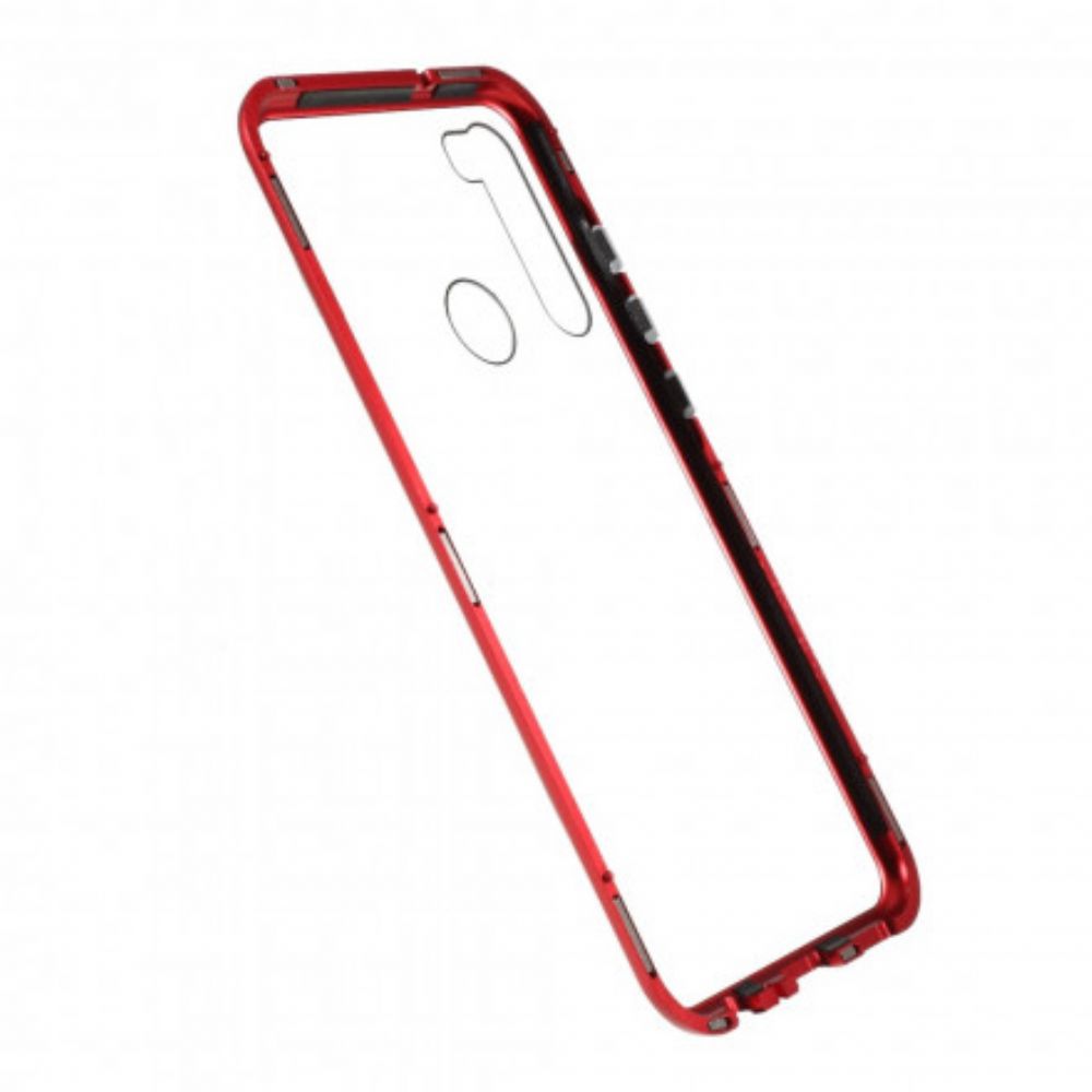 Telefoonhoesje voor Xiaomi Redmi Note 8T Voor- En Achterkant Van Gehard Glas En Metaal